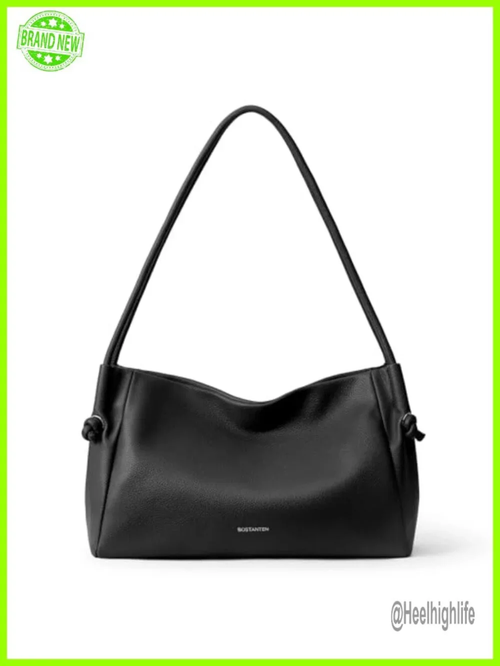Pebbled Vegan Leather Hobo Shoulder Bag Lightweight Multi-Pocket Purse